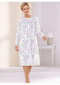 wäschepur WÄSCHEPUR Damen Nachthemd "Nachthemd", Gr. 36, lila, 100% Baumwolle, geblümt, gemustert, bedruckt, Kleider