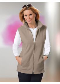 Classic Basics Damen Fleeceweste, grau, Gr. 56, unifarben, 100% Polyester, Westen