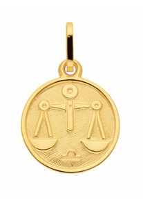 Adelia´s ADELIA ́S Damen Ketten-Anhänger "333 Gold Sternzeichen Anhänger Waage Ø 11,8 mm", Damen, Waage, Gelbgold 333, gold, Gelbgold 333, Schmuckanhänger,