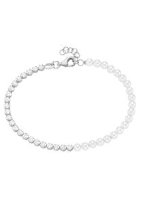 Firetti Damen Armband "Schmuck Geschenk Armschmuck Armkette Tennisarmband Perlarmband", Silber 925 (Sterlingsilber)-Perlen, silber, Silber 925