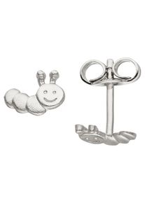 Jobo Damen Paar Ohrstecker "Raupe", Silber 925 (Sterlingsilber), silber, Silber 925 (Sterlingsilber), Ohrringe, 925 Silber