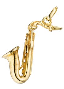 Jobo Damen Ketten-Anhänger "Anhänger Saxophon", Silber 925 (Sterlingsilber), gold, Silber 925 (Sterlingsilber), Schmuckanhänger, 925 Silber vergoldet