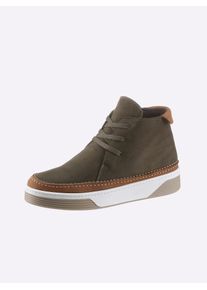Gemini Damen Stiefelette, Gr. 42, grün, Glattleder, sportlich, Schuhe