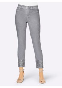 CRÉATION L CREATION L Damen Webhose, silber, Gr. 36, unifarben, 70% Viskose, 25% Polyamid, 5% Elasthan, Hosen