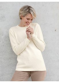 Classic Basics Damen Strickpullover "Langarm-Pullover", beige, Gr. 44, unifarben, 100% Polyester, Pullover