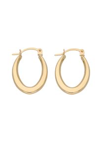 Vivance Damen Paar Creolen "zeitlos", Gelbgold 375, gelb, Gelbgold 375, Ohrringe