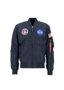 Herren Bomberjacke "Alpha Industries Men - Bomber Jackets MA-1 TT NASA Reversible II", blau, Gr. XL, Alpha Industries, Obermaterial/Futter: 100%