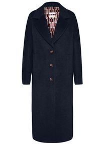 Bugatti Damen Kurzmantel, blau, casual, Gr. 34, unifarben, 40% Polyacryl, 35% Polyester, 20% Wolle, 5% sonstige Faser, Mäntel, im Oversized-Look
