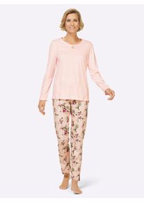wäschepur WÄSCHEPUR Damen Schlafanzug, Gr. 36, rosa, 50% Baumwolle, 50% Modal, Homewear-Sets