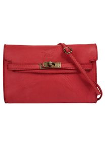 Samantha Look Damen Umhängetasche, rot, Leder, vintage, Taschen, echt Leder, Made in Italy