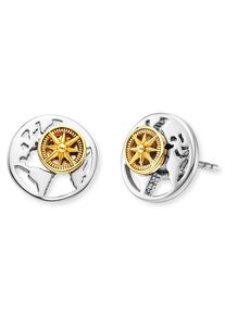 Engelsrufer Damen Paar Ohrstecker "Aloha Bicolor, ERE-ALOHAWORLD-BI-ST", Silber 925 (Sterlingsilber), gold, Silber 925 (Sterlingsilber), Ohrringe