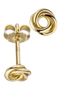 Jobo Damen Paar Ohrstecker "Ohrringe verschlungen", Gelbgold 333, gold, Gelbgold 333, Ohrringe, 333 Gold