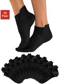 Kangaroos Damen Sneakersocken, Gr. 35, schwarz, Polyamid, Baumwolle, Elasthan, unifarben, Socken, mit erhöhtem Bündchen