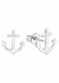 s.Oliver Damen Paar Ohrstecker "Anker, 2017244", Silber 925 (Sterlingsilber), silber, Silber 925 (Sterlingsilber), Ohrringe, mit Zirkonia (synth.)