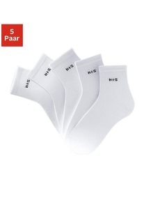 H.I.S. H.I.S Damen Kurzsocken, Gr. 35, weiß, Polyamid, Baumwolle, Elasthan, uni, Socken, mit Bündchen über dem Knöchel
