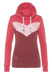 Ragwear Damen Kapuzensweatshirt "TREGA", rot, casual, Gr. XL, colorblocking, mehrfarbig, kontrastfarbene Details, Sweatware, Obermaterial: 65%