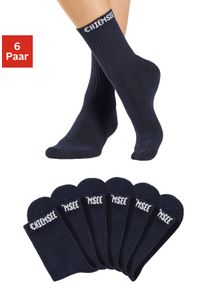 Chiemsee Damen Tennissocken, Gr. 35, blau, Baumwolle, Elasthan, Polyamid, unifarben, Socken, mit eingestricktem Markennamen