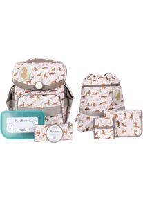 School-Mood Kinder Schulranzen "Timeless, Nordic Collection, Leopard", braun, Polyester, Rucksäcke, aus recyceltem Material