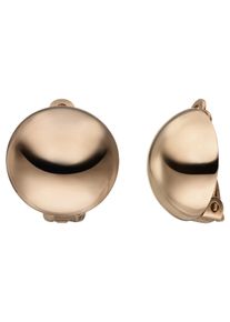 Jobo Damen Paar Ohrclips, Silber 925 (Sterlingsilber), rosa, Silber 925 (Sterlingsilber), Ohrringe, rund 925 Silber roségold vergoldet