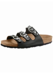 Bio Time Damen Pantolette, Gr. 37, schwarz, Synthetik, sportlich, Schuhe