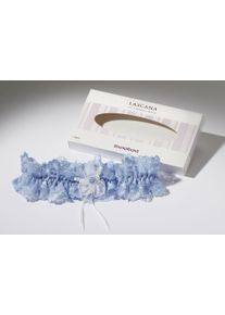Lascana Damen Strumpfband, blau, Spitze, Obermaterial: 87% Polyamid, 13% Elasthan, Strumpfhalter, aus edler Spitze, sexy Dessous, Reizwäsche
