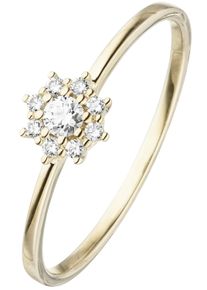 Jobo Damen Fingerring, 58, Gelbgold 333, gold, Gelbgold 333, Fingerringe, 333 Gold mit 9 Zirkonia