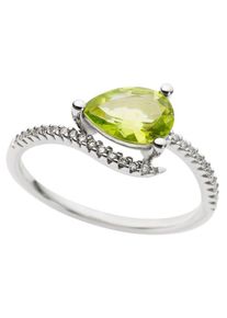 Firetti Damen Diamantring "Schmuck Geschenk Gold 333 Damenring Goldring Diamant", 19, 0,12 ct P2 = erkennbare Einschlüsse, Weißgold 333-Diamanten,