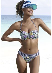 Venice Beach Damen Bikini-Hose "Summer", bunt, Gr. 34, bedruckt, Polyamid, Xtra Life LYCRA, Badehosen, mit Umschlagbund