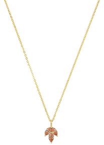 Amor Damen Kette mit Anhänger "Blüte, 2037005", Silber 925 (Sterlingsilber), L: 45cm, orange, Silber 925 (Sterlingsilber), Halsketten, mit Zirkonia