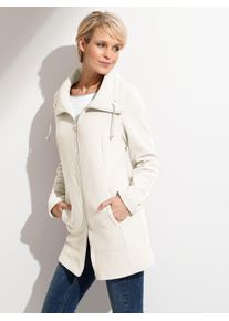 Classic Basics Damen Fleecejacke, weiß, Gr. 44, unifarben, 100% Polyester, Jacken
