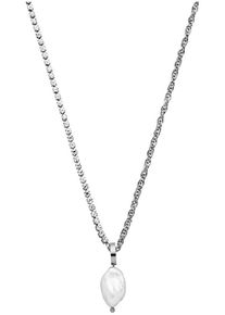 PURELEI Damen Kette mit Anhänger "Schmuck Geschenk Elua Glitzer, 2108", Edelstahl-Perlen, L: 45cm, weiß, Edelstahl, Perlen, Halsketten, mit Zirkonia