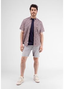 Lerros Herren Kurzarmhemd "Lerros Halbarmhemd mit floralem Print", rosa, Gr. S, 100% Baumwolle, Hemden