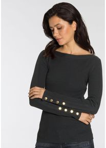 Melrose Damen Strickpullover, schwarz, feminin, Gr. 34, clean, unifarben, Rippstrick, Feinstrick, Obermaterial: 70% Viskose, 30% Polyamid, Pullover,