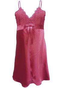 Family Trends Damen Negligé "aus edlem Satin", Gr. L, pink, 100% Polyester, unifarben, feminin, Kleider, mit verführerischer Spitze