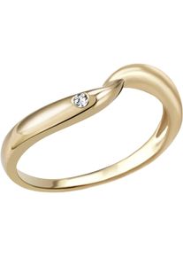 Firetti Damen Fingerring "Schmuck Geschenk Silber 925 Silberring Ring Tropfen", 54, Silber 925 (Sterlingsilber), 2mm, gold, Silber 925