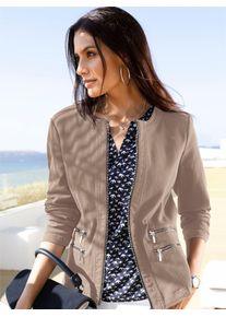 Inspirationen Damen Jackenblazer "Blazer", grau, Gr. 38, 98% Baumwolle, 2% Elasthan, Blazer