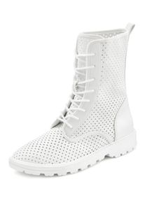 Lascana Damen Schnürstiefelette, Gr. 41, weiß, Obermaterial: 100% Lederimitat. Futter: 100% Textilmaterial. Decksohle: 100% Textilmaterial.