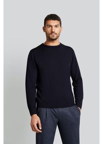 Bugatti Herren Rundhalspullover, blau, casual, Gr. XXXL, Sweatware, 100% Wolle, Pullover, aus feiner Merinowolle