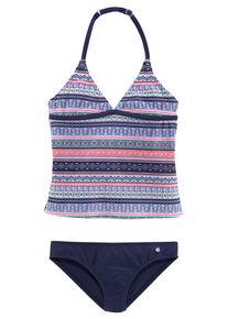 s.Oliver Kinder Tankini "Barcelona Kids", bunt, Gr. 122, Colorblocking, Polyamid, Bikini-Sets, im frechen Streifen-Look