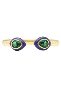 Fossil Damen Fingerring "CANDY, JA7198710", 18, Messing, 5,1mm, bunt, Messing, Fingerringe, mit Glasstein