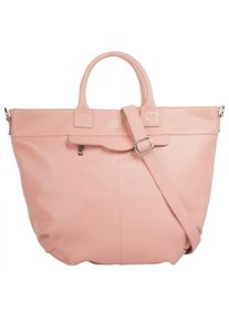 Samantha Look Damen Henkeltasche, rosa, Leder, unifarben, leicht glänzend, Taschen, echt Leder, Made in Italy