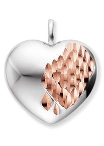 Engelsrufer Damen Herz-Anhänger "Medaillon Herz, ERP-ME-HEART-BIR", Silber 925 (Sterlingsilber), 6,2 g, rosa, Silber 925 (Sterlingsilber),