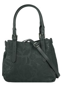 Samantha Look Damen Henkeltasche, grün, Leder, unifarben, Taschen, echt Leder, Made in Italy