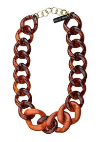 Damen Kette mit Anhänger "Milano", braun, Basic, Collezione Alessandro, Kunstfaser, Halsketten, Polyesterglieder