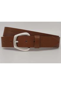 AnnaMatoni Damen Ledergürtel, braun, casual, Gr. 115, unifarben, Rindsleder, Gürtel, mit silberner Schließe