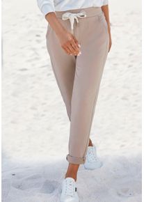 ELBSAND Damen Sweathose "Brinja", grau, casual, Gr. S, unifarben, Sweatware, Obermaterial: 95% Baumwolle, 5% Elasthan, Hosen, mit Taschen und breiten