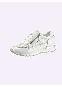 Caprice Damen Sneaker, Gr. 40, weiß, Veloursleder, Mesh, Textil, Textil, sportlich, Schuhe
