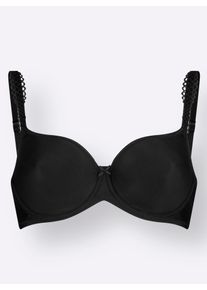 Viania Damen T-Shirt-BH, Gr. 90, schwarz, 65% Polyamid, 28% Polyester, 7% Elasthan, BHs