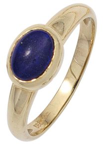Jobo Damen Goldring, 56, Gelbgold 585, gelb, Gelbgold 585, Fingerringe, 585 Gold mit Lapislazuli