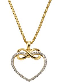 Firetti Damen Kette mit Anhänger "Schmuck Geschenk Silber 925 Halsschmuck Halskette Herz Infinity", Silber 925 (Sterlingsilber), L: 45cm, silber,